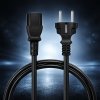 Kabel zasilający SCHUKO CEE 7/7 (E/F) | IEC C13 | 3x1.0mm2 | Czysta miedź Cu | 1.5m
